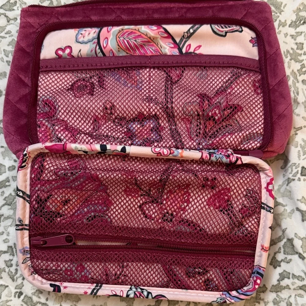 Vera Bradley Quilted Magenta Cosmetic Bag NWT